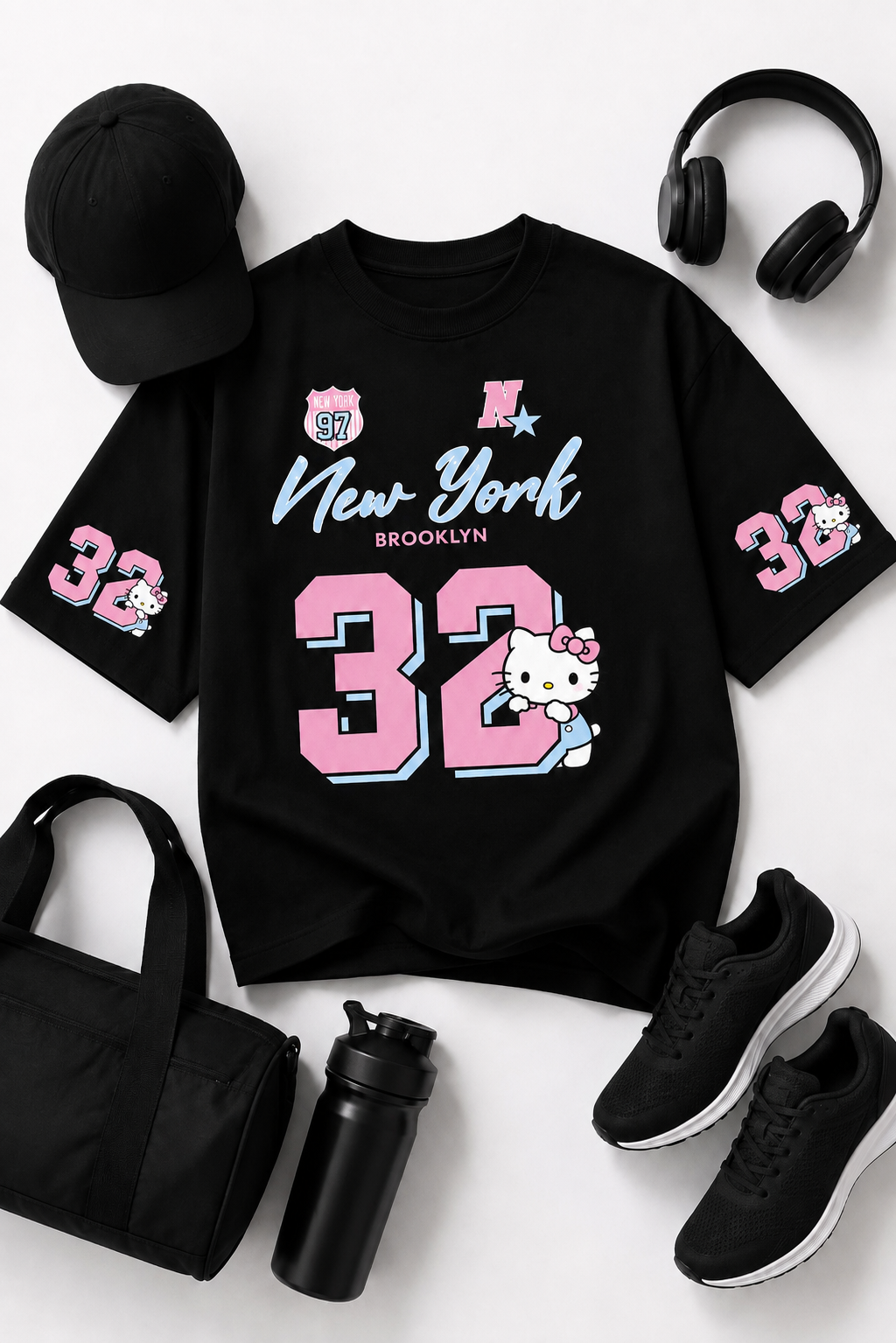 NY 32 Kitty Oversized Tee