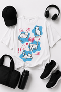 Cute Cat Doodle Oversized Tee